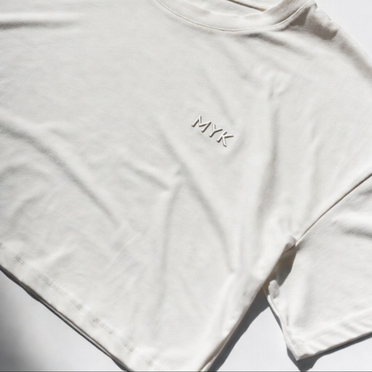 MYK Oversized Boxy Cropped Tee | Minimalist Activewear