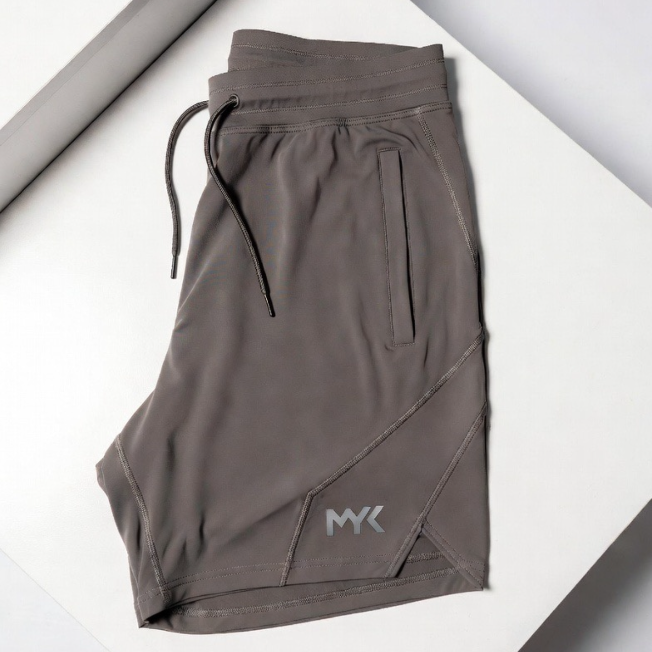 MYK Performance Gym Shorts - Neutral Gray | Versatile Training Shorts